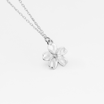 Naszyjnik kwiatek srebrny